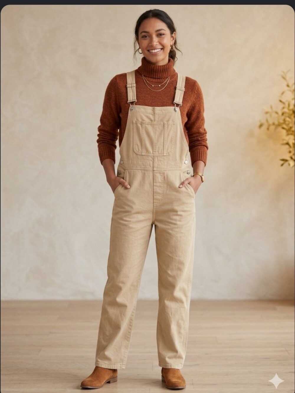 MNG Jumpsuit Cotton Straightleg Denim Overalls Medium Feminine Boho Cottage